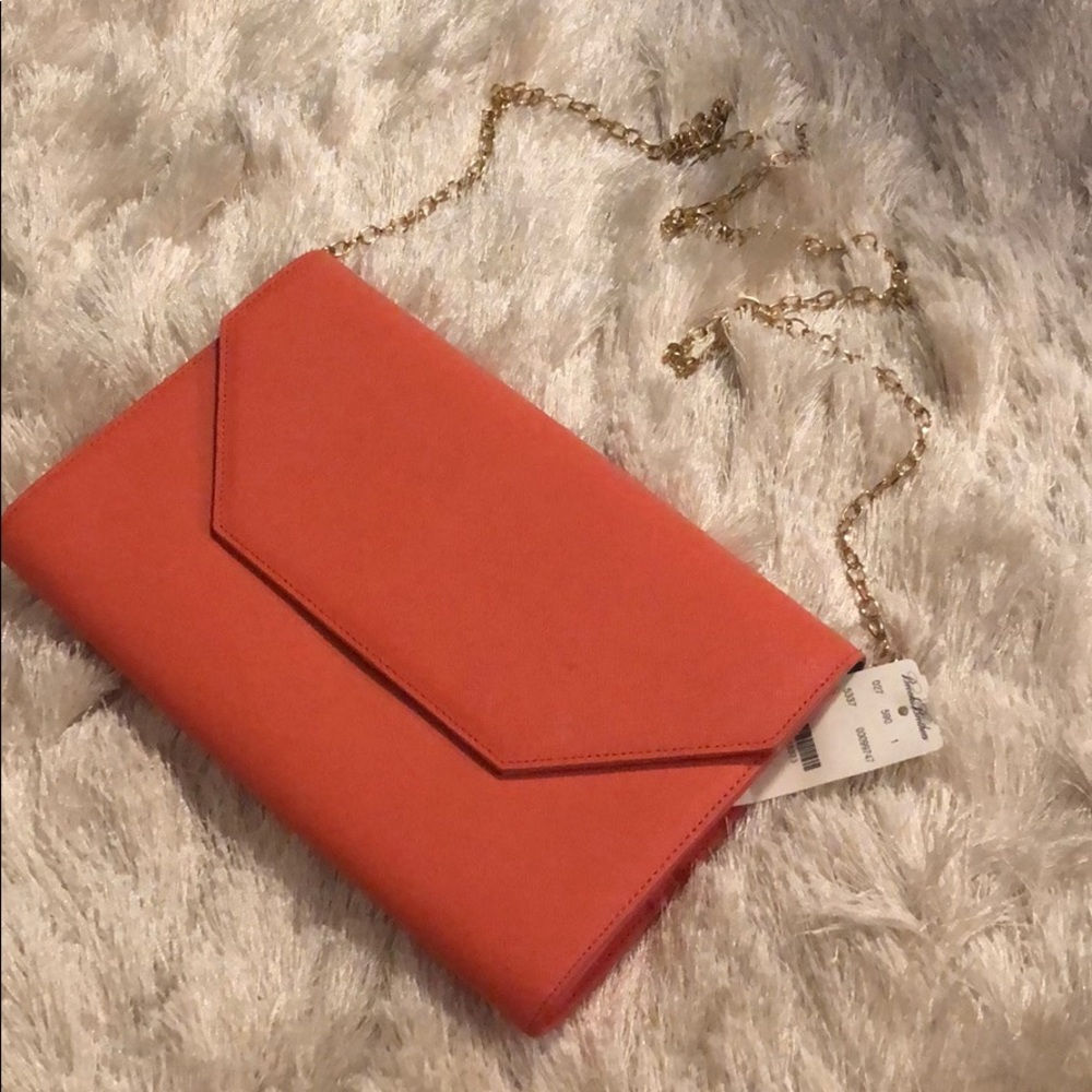Brooks Brothers Orange Leather Clutch